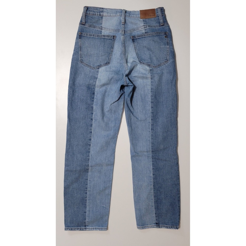 Madewell Two-Toned Classic Straight Jeans - Picture 2 of 8